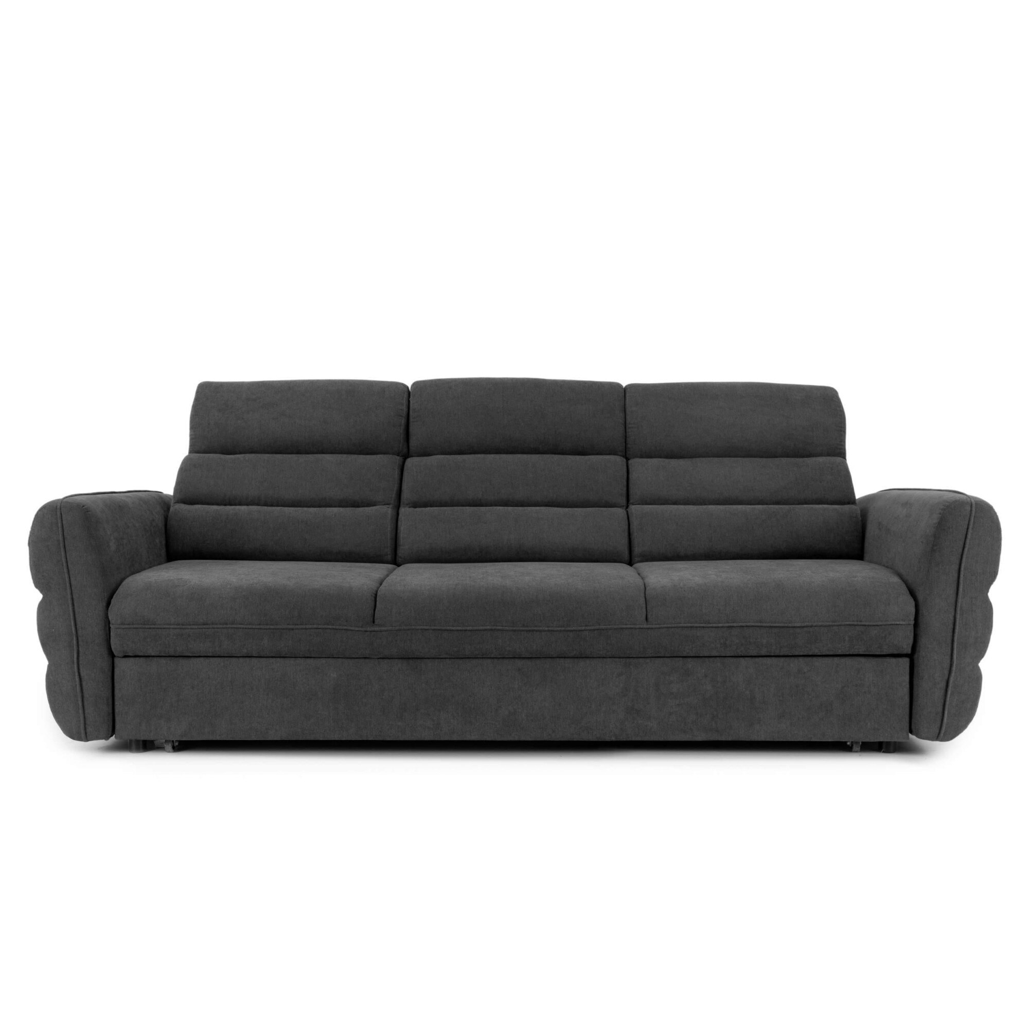 Canapea Extensibila 3 locuri TENERIFE, cu tetiere, 230x95x100 cm, Gri