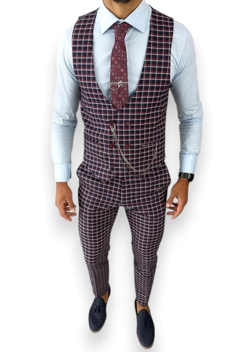 Costum barbati, deHaine, casual, B4131, bleumarin, Bleumarin