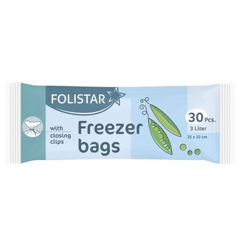 Pungi pentru congelator 3 Litri, 32cm x 25cm, Folistar, 30 buc Pungi pentru congelator 3 Litri, 32cm x 25cm, Folistar, 30 buc