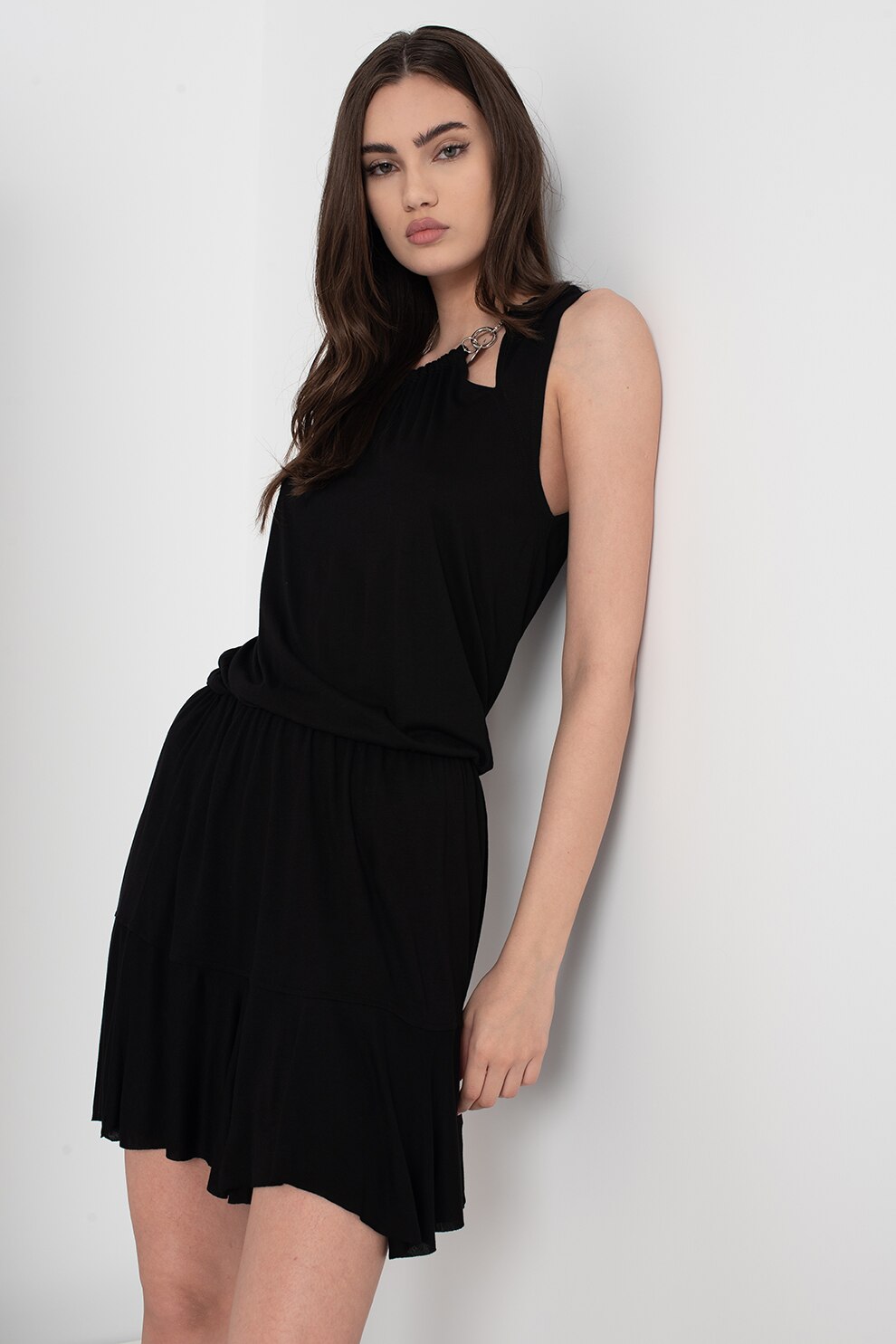 Diesel, Rochie mini cu decupaje D-Rocki, Negru, S