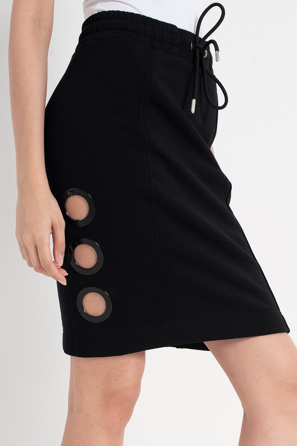 Diesel, Fusta mini cu decupaje, Negru, S