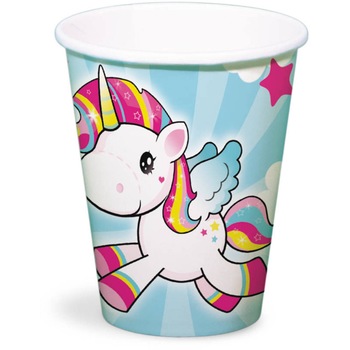 Pahar de unica folosita , 250 ml , model Unicorn Pahar de unica folosita , 250 ml , model Unicorn