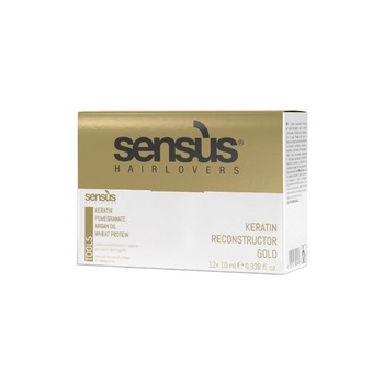 Set, Tratament de par, Sensus, Reconstructor Gold, 12x10 ml Set, Tratament de par, Sensus, Reconstructor Gold, 12x10 ml