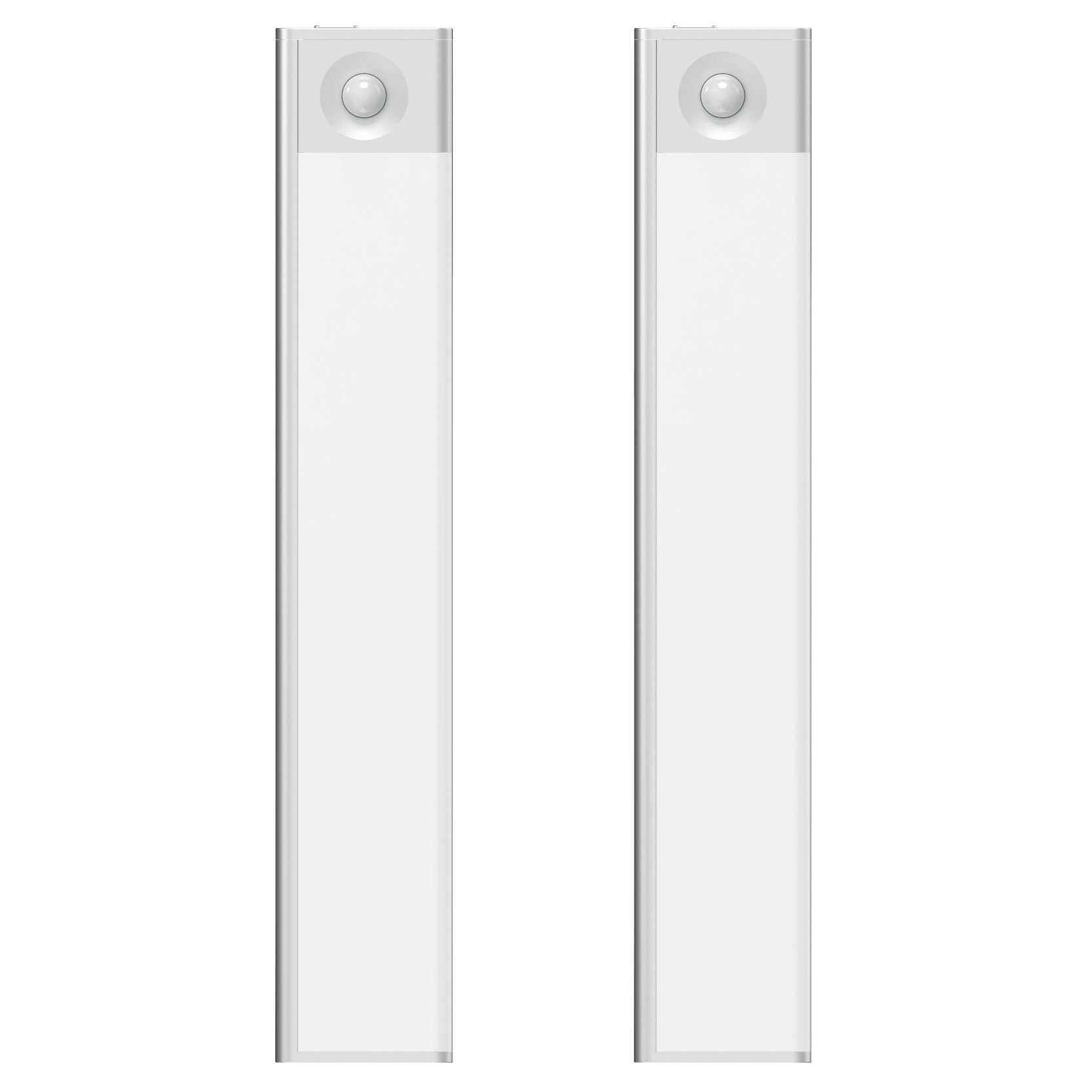 Set 2 lampi LED cu senzor de miscare si reincarcare prin USB, fara fir, cu suport magnetic, pentru dressing, dulap de bucatarie, baie, hol, scari, portabila, lumina calda, ultra-subtire, 23cm