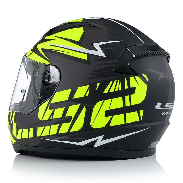 Casca moto, LS2 FF353 Cromo, Galben|Negru, Pinlock Ready, HPTT, ECE 22.05., L (59-60 cm)