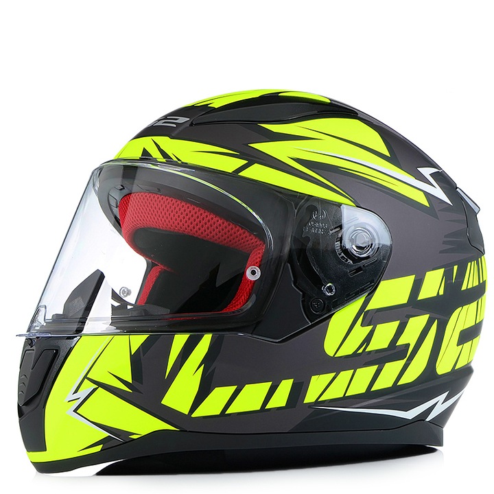 Casca moto, LS2 FF353 Cromo, Galben|Negru, Pinlock Ready, HPTT, ECE 22.05., L (59-60 cm)