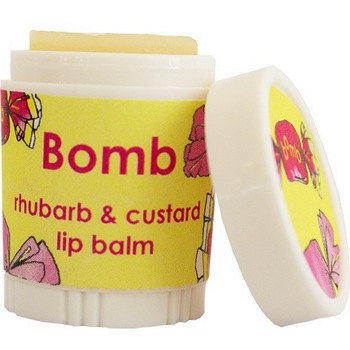 Balsam de buze Rhubarb & Custard, Bomb Cosmetics, 4.5 g Balsam de buze Rhubarb & Custard, Bomb Cosmetics, 4.5 g