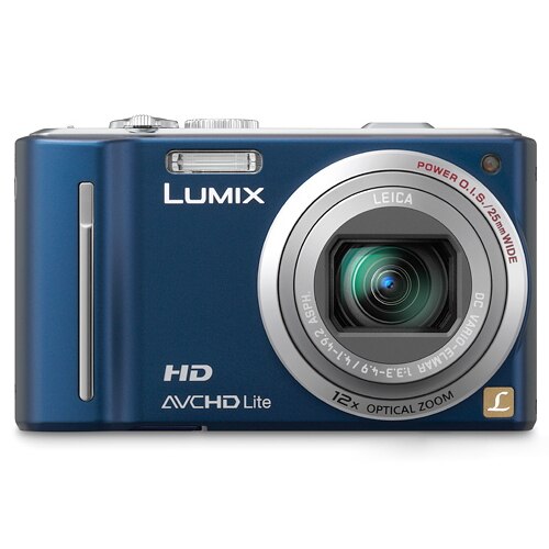 Aparat foto digital Panasonic DMC-TZ10-A, albastru +card 4GB - eMAG.ro