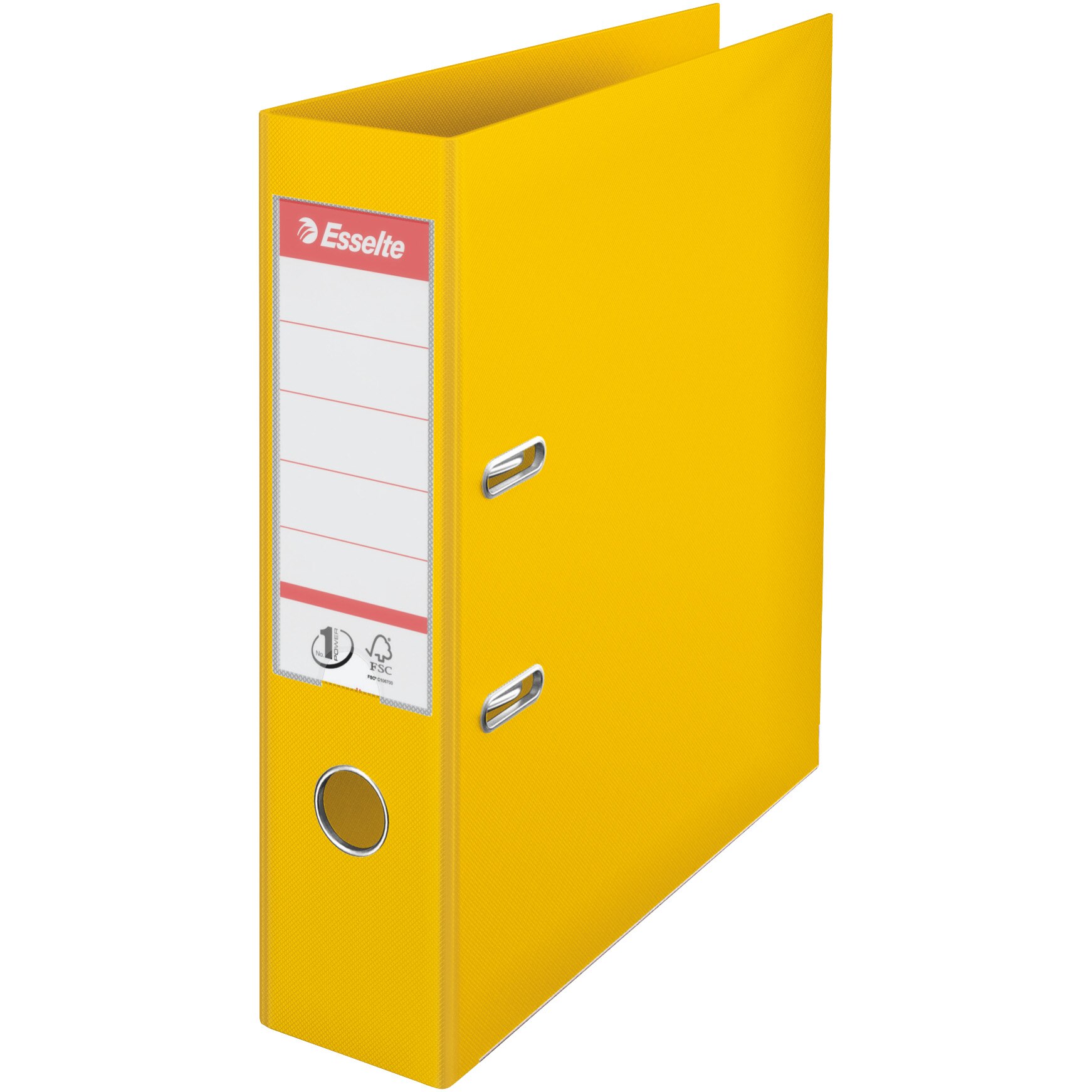 Biblioraft Esselte No.1 Power, PP/PP, A4, 7,5 cm, Galben
