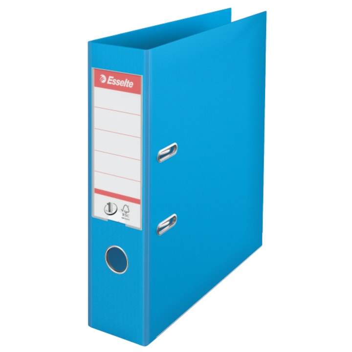Класьор Esselte No.1 Power, PP/PP, A4, 75 мм, Cyan
