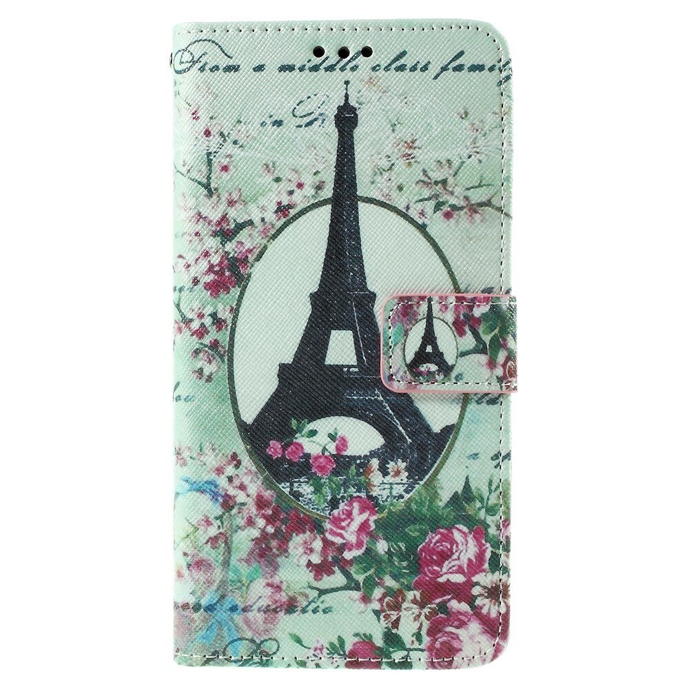 Husa Lenovo K3 Note / A7000, Inchidere Magnetica, Imprimeu Eiffel Tower and Flowers