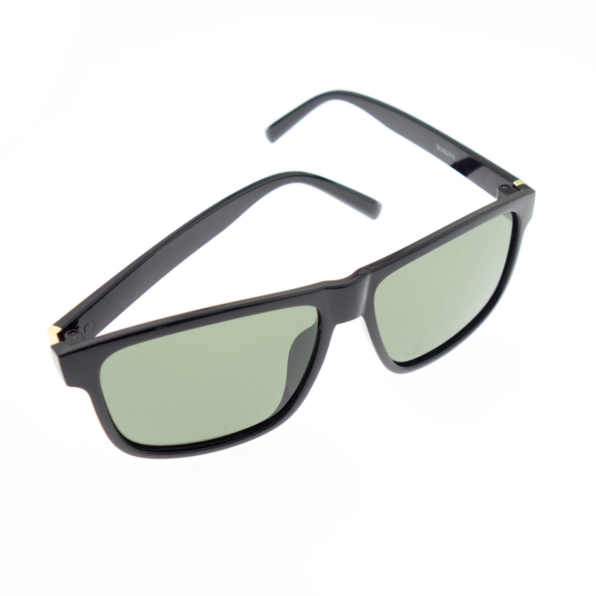 Ochelari de soare, unisex, Negrii, lentila verde polarizata - OCS260