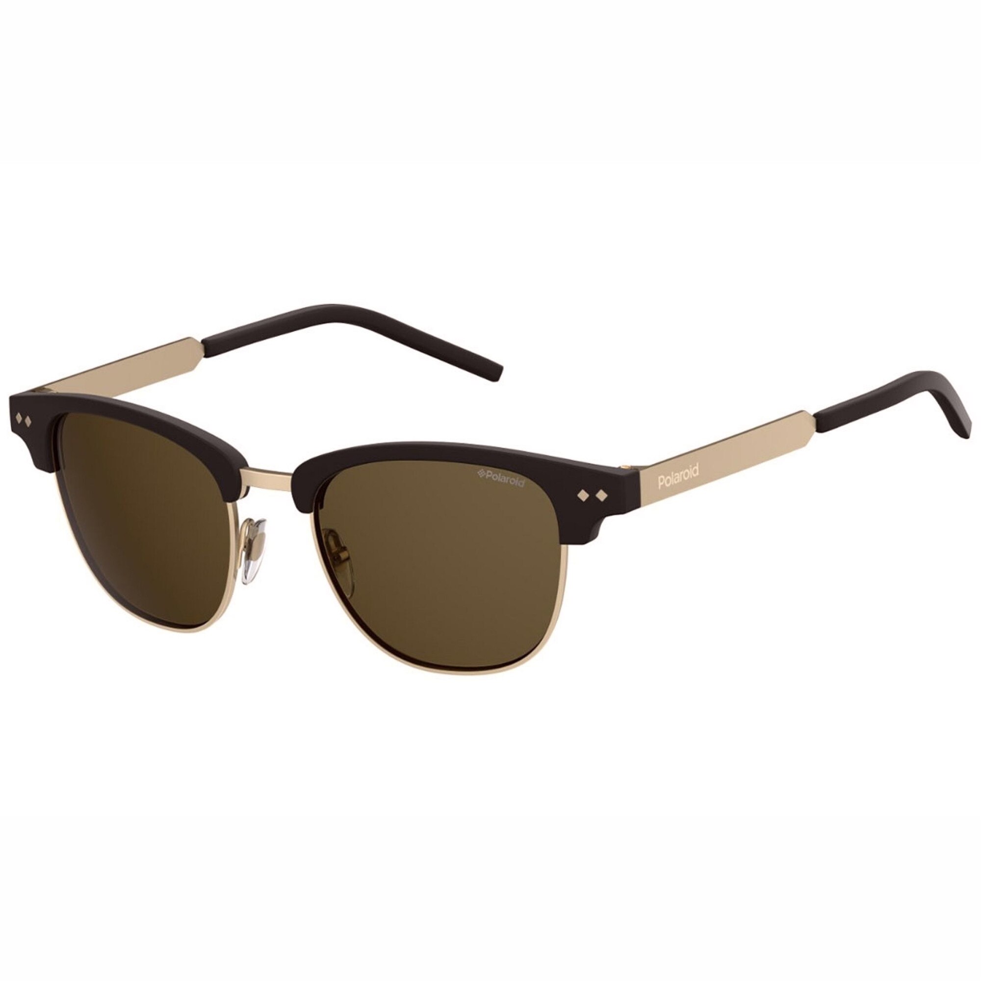 Ochelari de soare dama Polaroid Matte Black/Gold/Mirrored Brown Polarized PLD1027/S SAO/SP