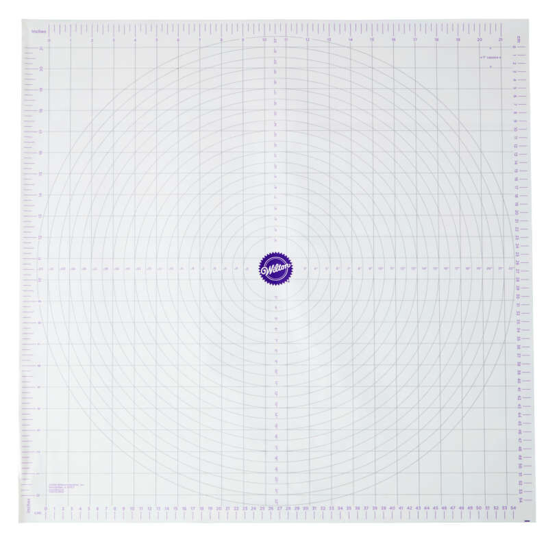 Saltea din plastic pentru intinderea, masurarea si taierea fondantului sau aluatului, 60,4 cm x 59,1 cm, Wilton