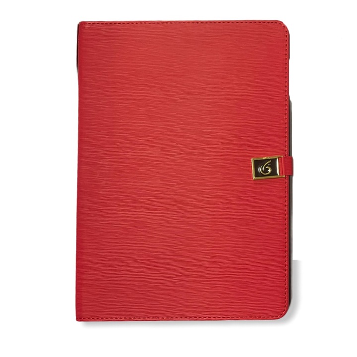 Husa pentru Ipad 5 JUP 15121718, Cu inchidere magnetica, Stand-stand, Rosu, 17,5x24,5x1,6cm