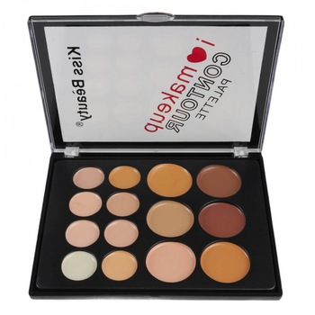 Paleta corectoare Kiss Beauty, I Love Contour Palette, 14 culori Paleta corectoare Kiss Beauty, I Love Contour Palette, 14 culori