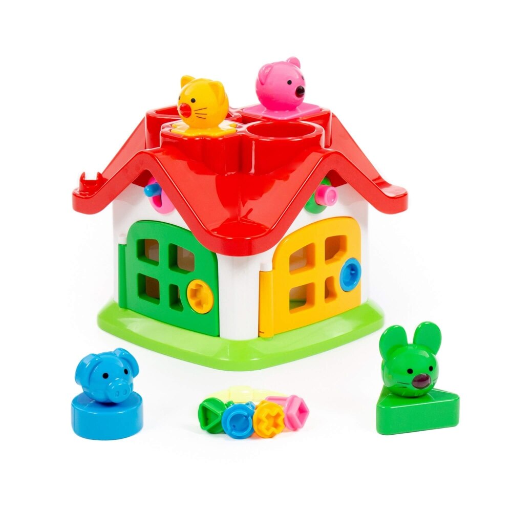 Casuta educativa cu forme, 19x19x16cm, Polesie, Robentoys