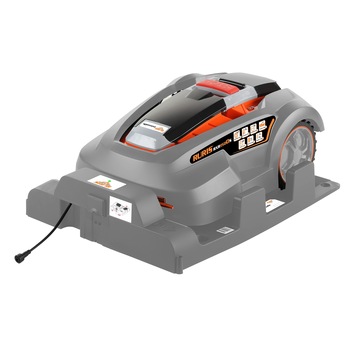 Robot pentru tuns gazon , cu acumulator LI-ion, autopropulsie , latimea de taiere 24cm, disc cu trei taisuri, capacitate 3Ah, 28V, motor electric, gri/portocaliu Robot pentru tuns gazon , cu acumulator LI-ion, autopropulsie , latimea de taiere 24cm, disc cu trei taisuri, capacitate 3Ah, 28V, motor electric, gri/portocaliu
