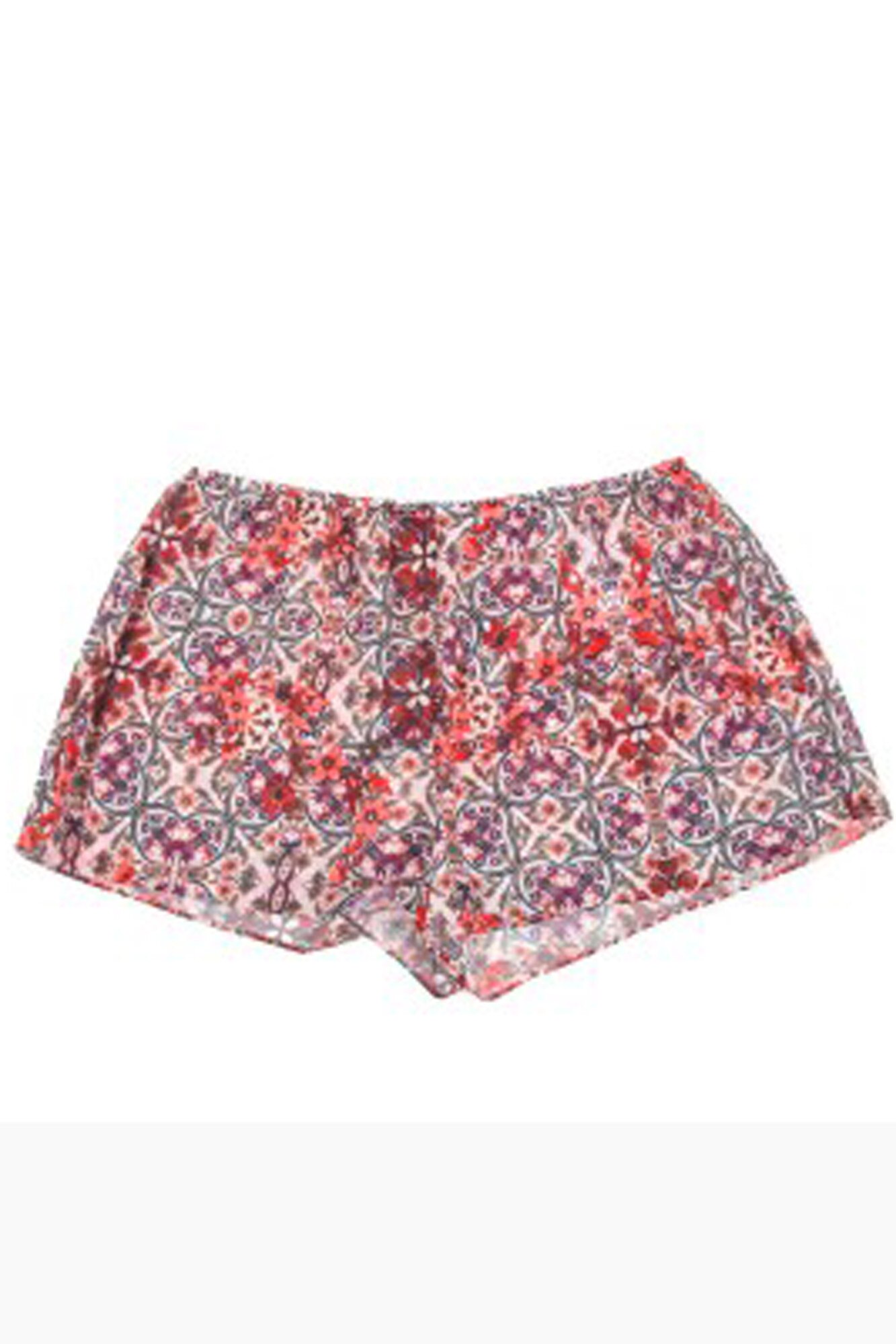 Pantaloni scurti de plaja cu imprimeu abstract, Guess, Multicolor