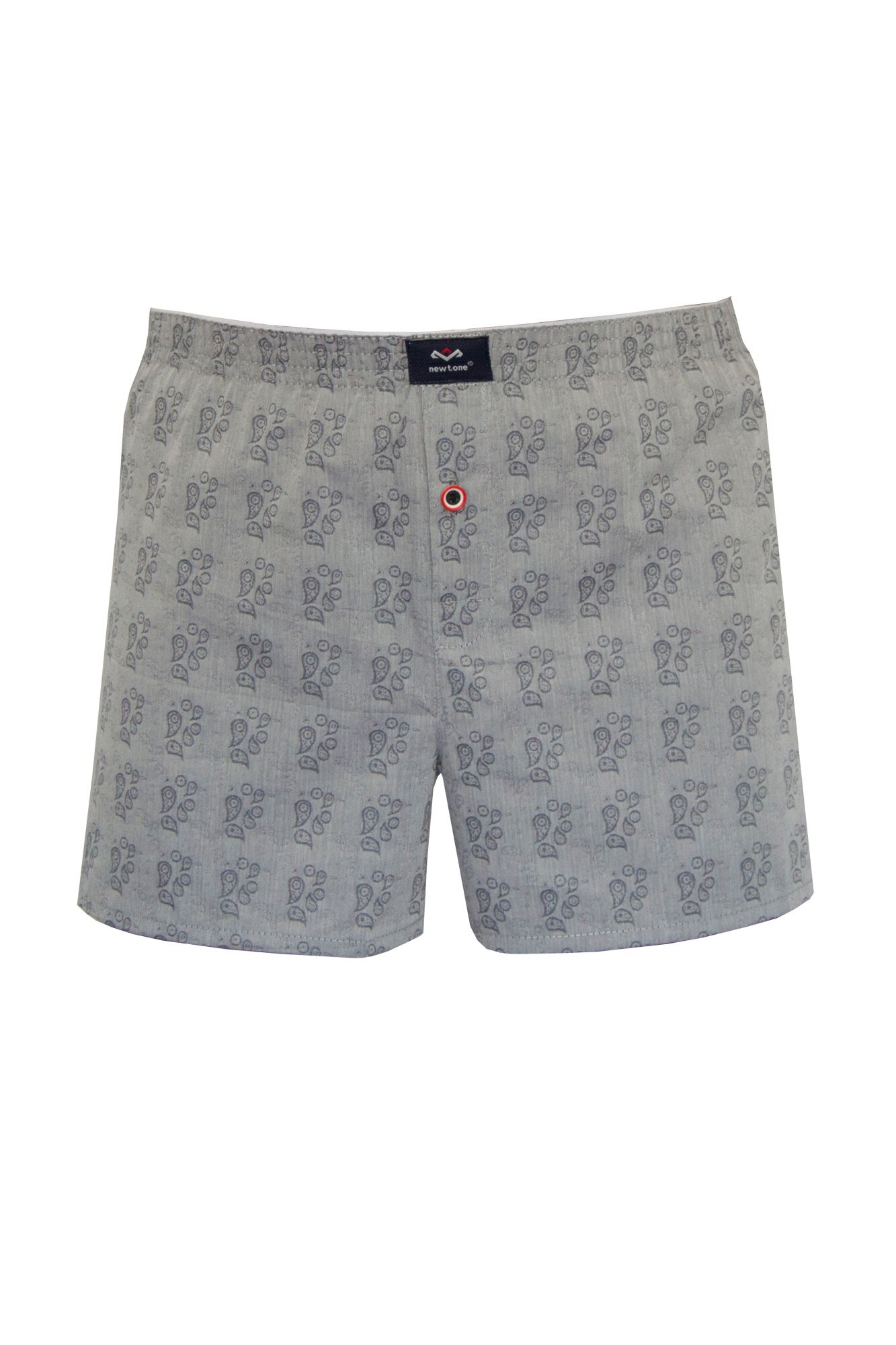 Boxeri pentru barbati, Newtone, Tesatura bumbac, cu motive geometrice, M22, Gri