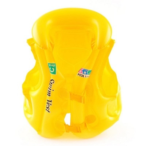 Vesta gonflabila medie pentru copii peste 3 ani,dimensiune 50 x 43 cm,galben