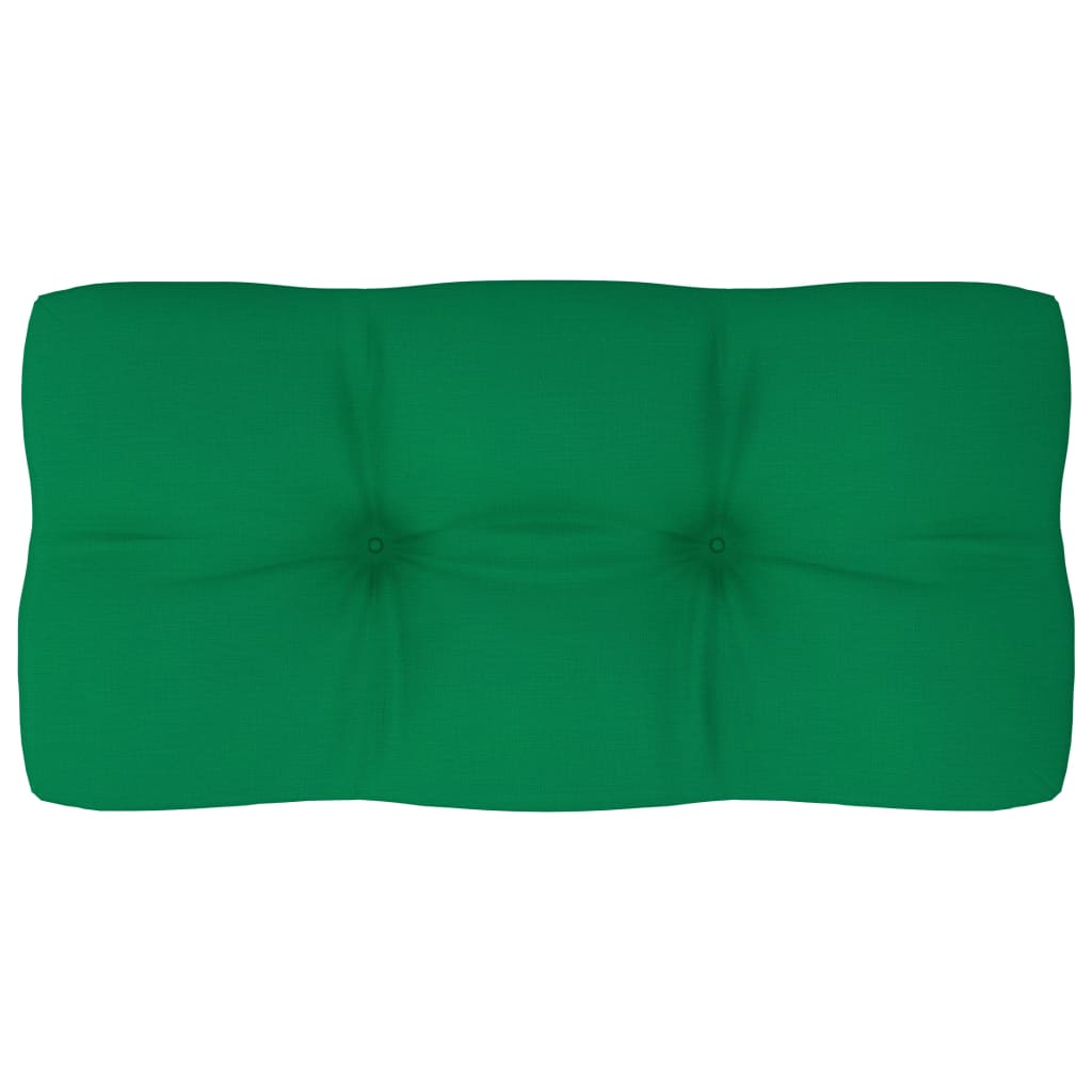 Perna decorativa de spate pentru canapea din paleti, vidaXL, Tesatura, 80 x 40 x 12 cm, Verde
