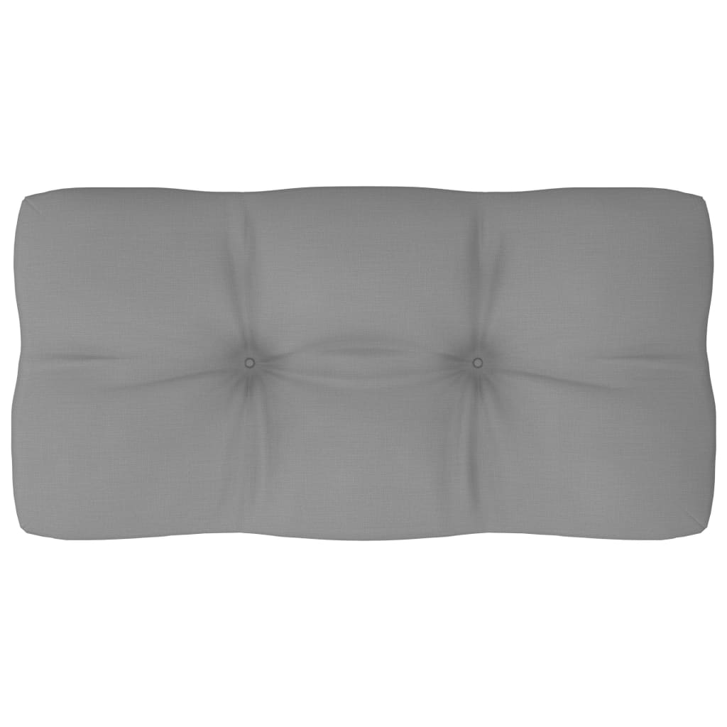 Perna decorativa de spate pentru canapea din paleti, vidaXL, Tesatura, 80 x 40 x 12 cm, Gri