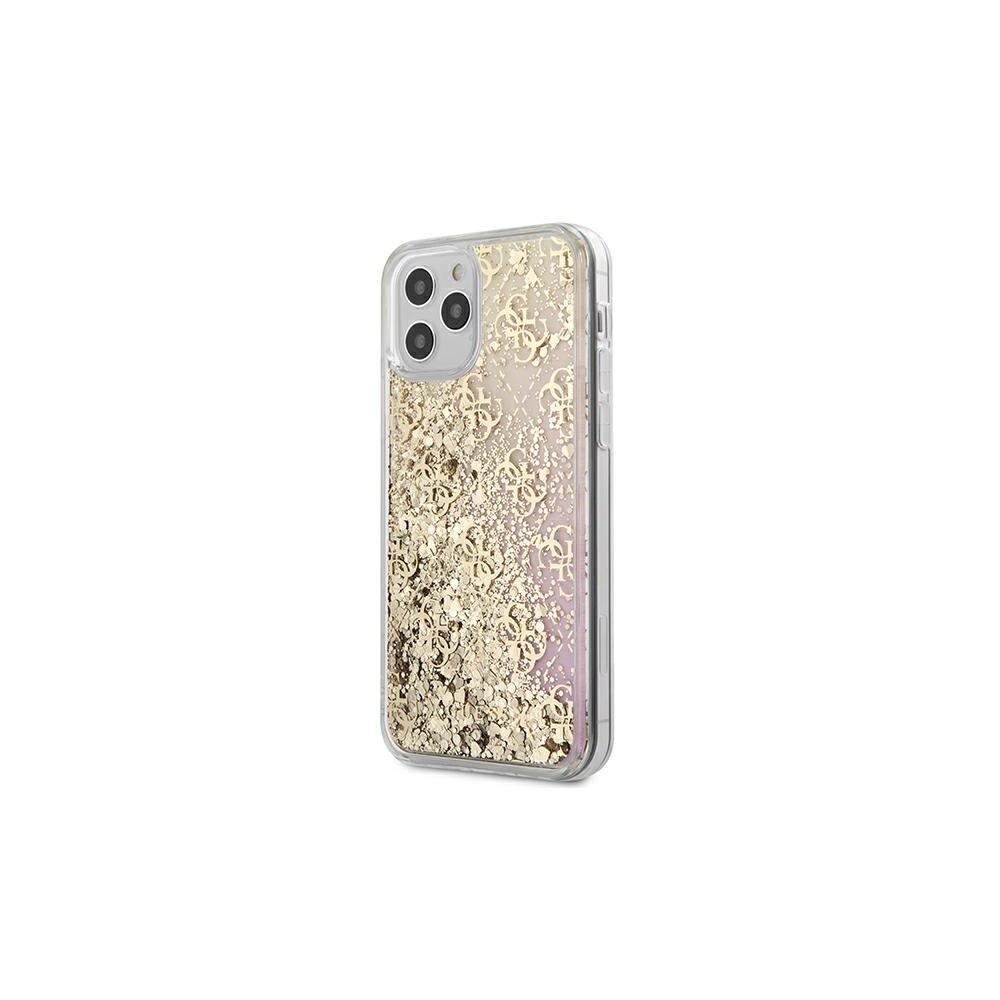 Husa de protectie Guess pentru Apple iPhone 12, Poliuretan termoplastic, Gold, 1165