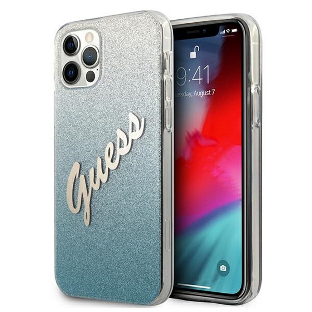Husa de protectie Guess pentru Apple iPhone 12, Poliuretan termoplastic, Albastru, 4806