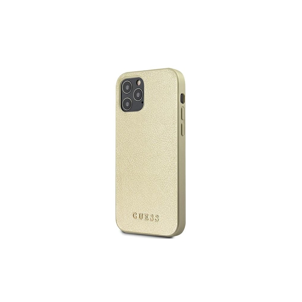 Husa de protectie Guess pentru Apple iPhone 12, Poliuretan termoplastic, Gold, 1370