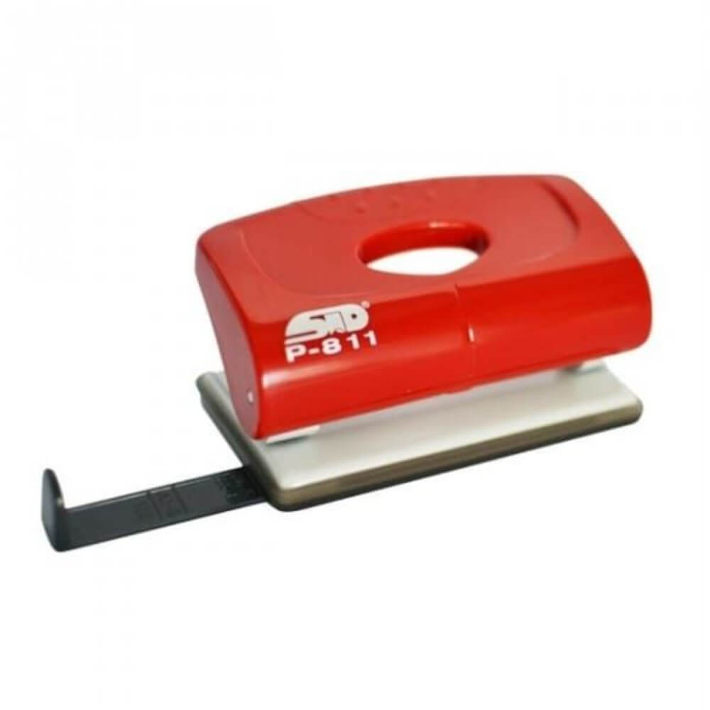 Perforator Noki P811, Rosu, Capacitate Perforare 10 Coli, Material Plastic/Metal