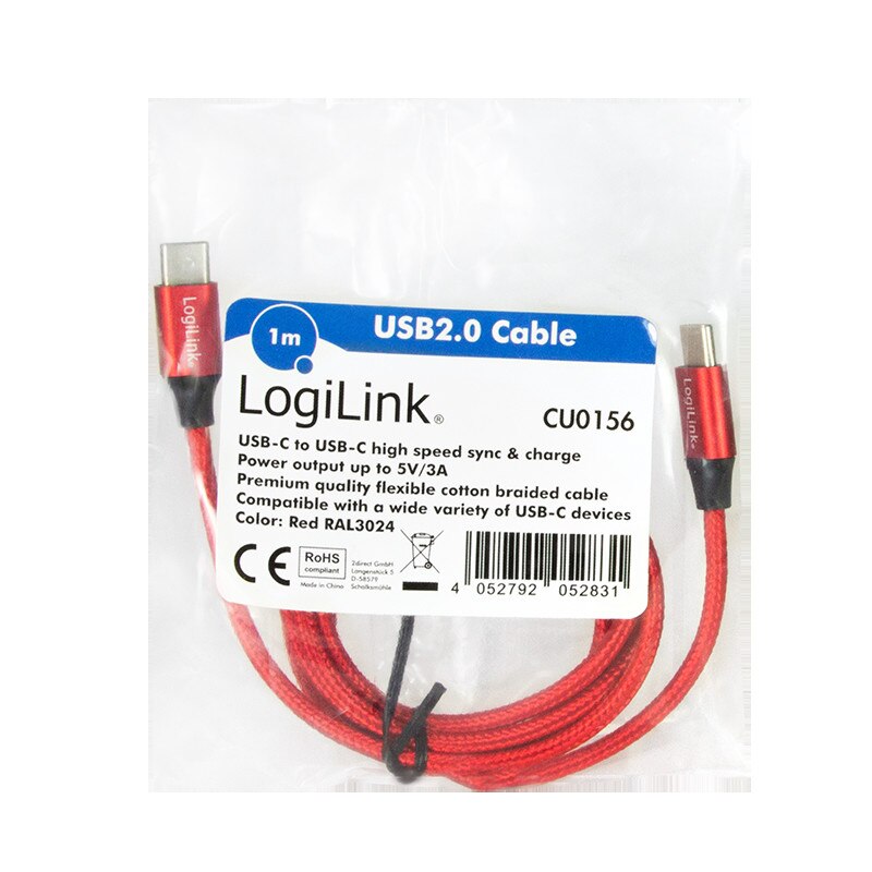 CABLU alimentare si date Type-C LOGILINK