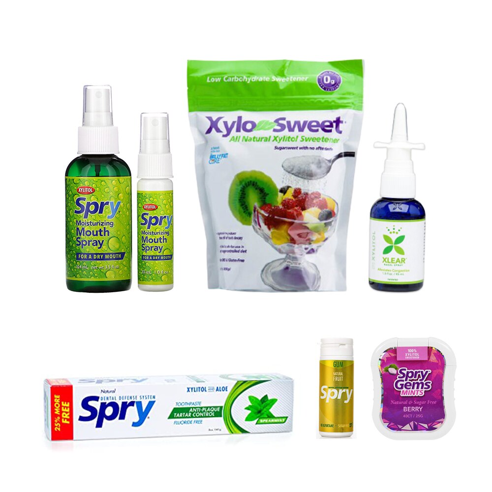 Pachet Traveller, Xlear, cu xylitol, fara zahar, 100% ingrediente naturale, 7 produse pentru calatorie