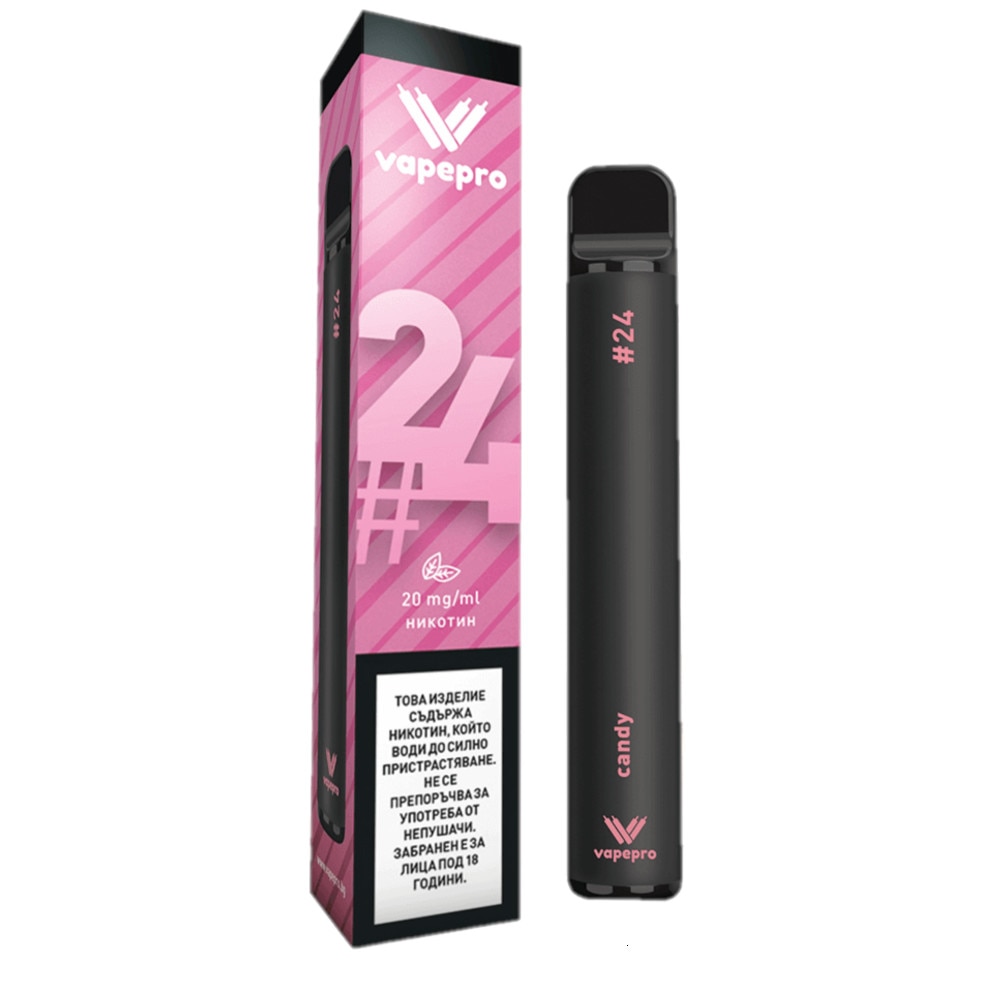 Tigara electronica de unica folosinta(disposable) Vapepro, 800 pufuri, 2ml, 20 mg / ml - Candy #24