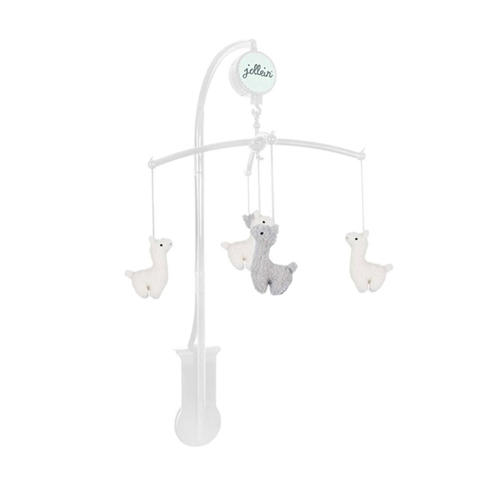 Carusel muzical mobil, Jollein Lama, alb gri