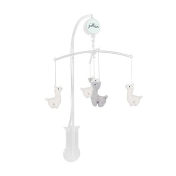 Carusel muzical mobil, Jollein Lama, alb gri Carusel muzical mobil, Jollein Lama, alb gri