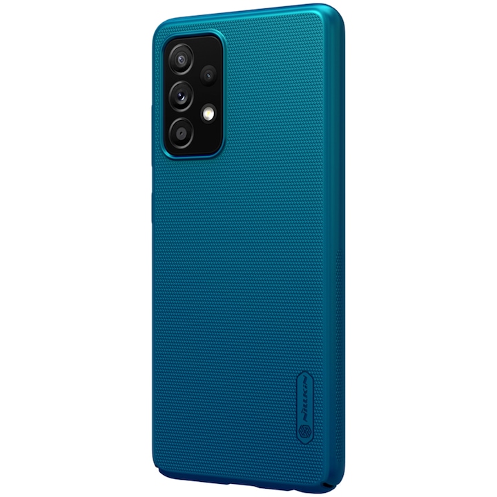 AZIAO polikarbonát AntiGrip texturált tok Samsung Galaxy A52 4G / A52 5G / A52s 5G telefonhoz, tökéletes illeszkedés, vékony szerkezet, ütésálló sarkok, lökhárító elnyelés, Hamilton kék
