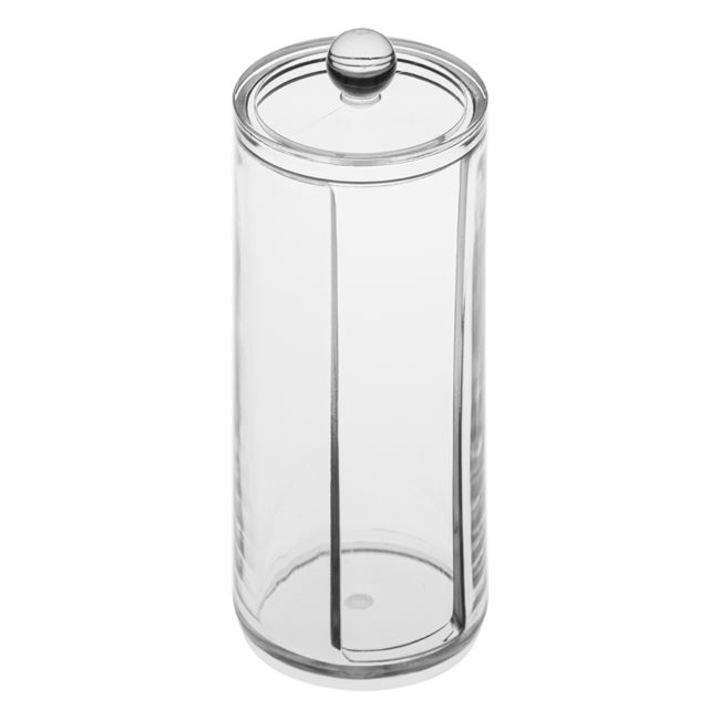 Organizator pentru dischete demachiante, transparent cu capac, 7.5x18 cm