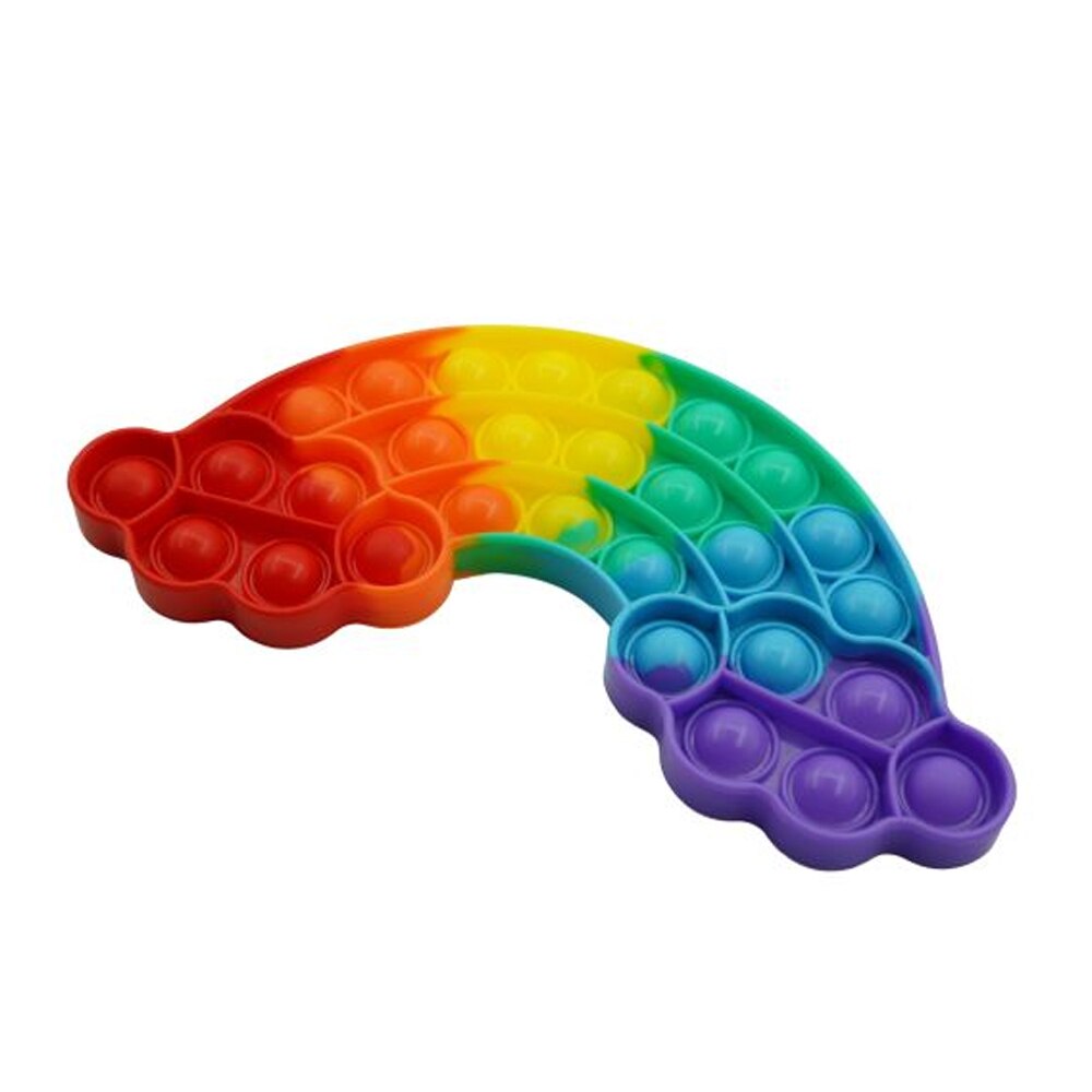 Jucarie Pop It Zenuk® - Sensory Fidget Toy, Antistres, Forma Curcubeu, Multicolor