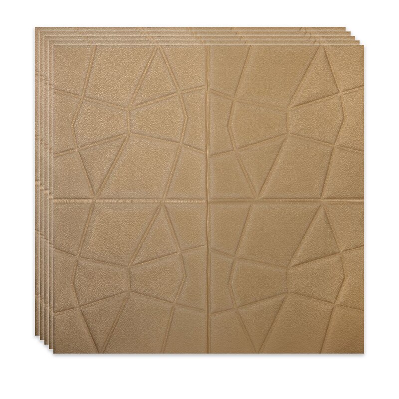 Set 5 x Tapet 3D Autoadeziv , design modern , rezistent la apa , usor de curatat , dimensiuni 70x70cm , model R11 , maro deschis Selling Depot ®