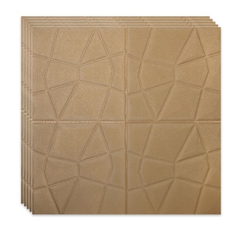 Set 5 x Tapet 3D Autoadeziv , design modern , rezistent la apa , usor de curatat , dimensiuni 70x70cm , model R11 , maro deschis Selling Depot ® Set 5 x Tapet 3D Autoadeziv , design modern , rezistent la apa , usor de curatat , dimensiuni 70x70cm , model R11 , maro deschis Selling Depot ®