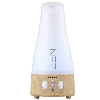 Aparat de aromaterapie Beper 70.411, 9W,Led pt iluminare in 7 culori, silentios, Alb Aparat de aromaterapie Beper 70.411, 9W,Led pt iluminare in 7 culori, silentios, Alb