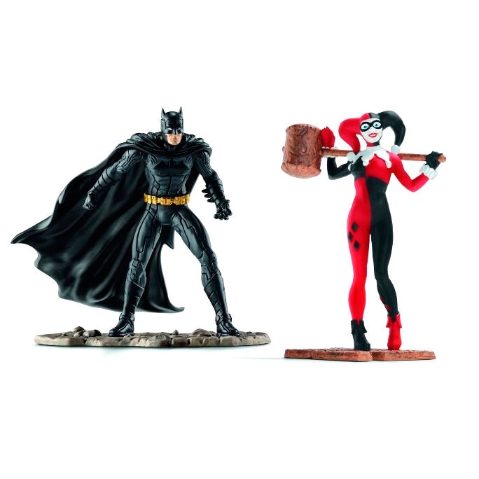 Set 2 Figurine, DC Comics, Justice League Batman vs Harley Quinn figures