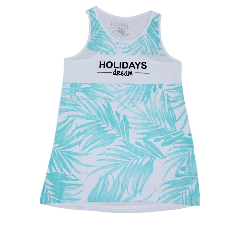 Tricou copii Losan Tropical Dreams, Alb Bleu