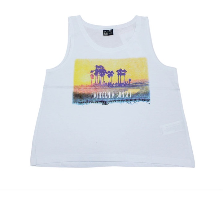 Top copii Losan California Sunset, Alb