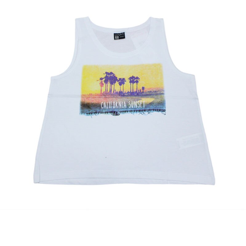Top copii Losan California Sunset, Alb