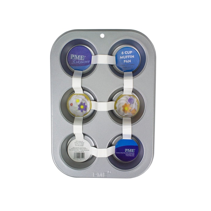 Тава за мъфини PME, 6 места, Незалепваща 26,5 x 18 x 3 см