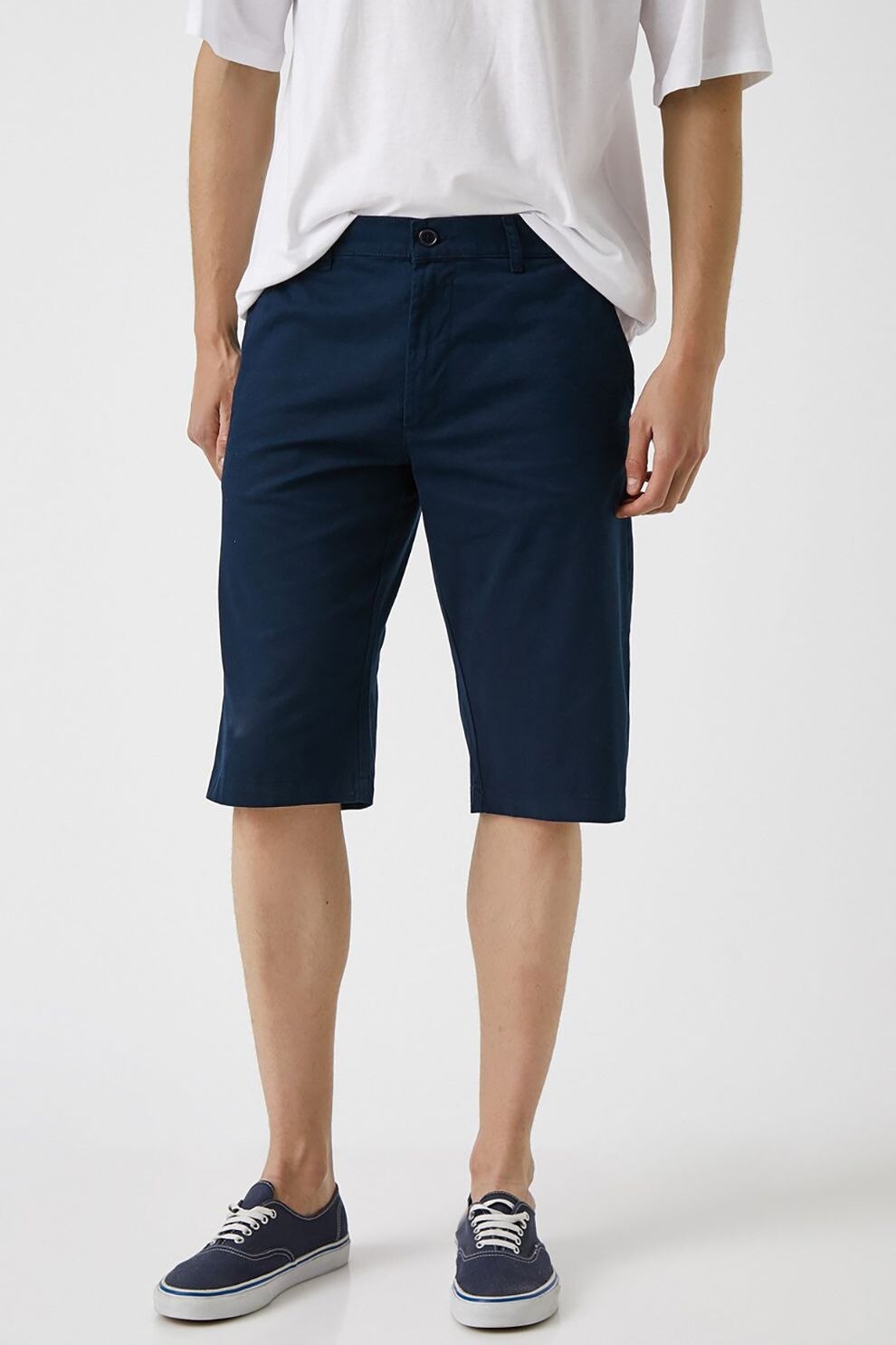 KOTON, Bermude chino din bumbac, Bleumarin