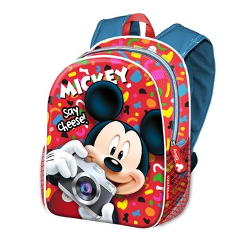 Ghiozdan, Mickey Mouse Say Cheese, 31 x 39 x 15 cm Ghiozdan, Mickey Mouse Say Cheese, 31 x 39 x 15 cm