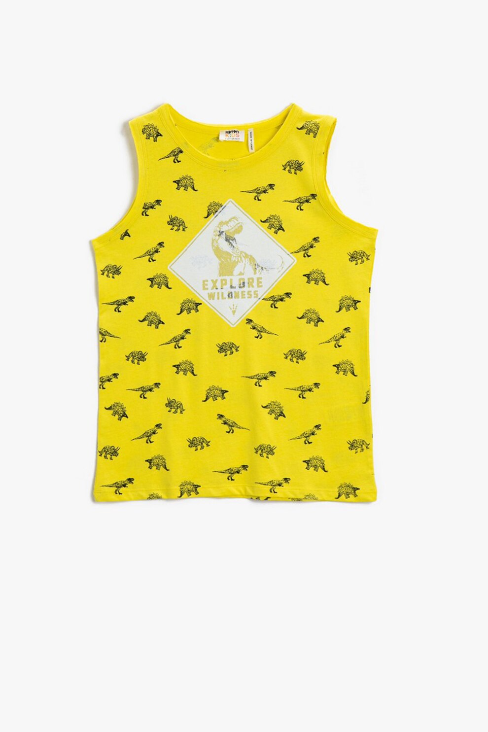 KOTON, Top cu model grafic, Galben/Negru, 104-110 CM